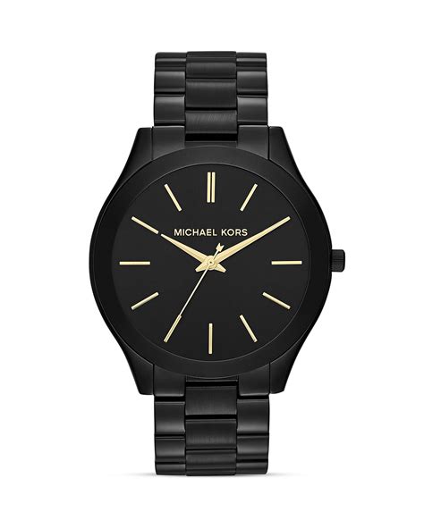 michael kors women's slim runway watch black|Michael Kors Watch 250300.